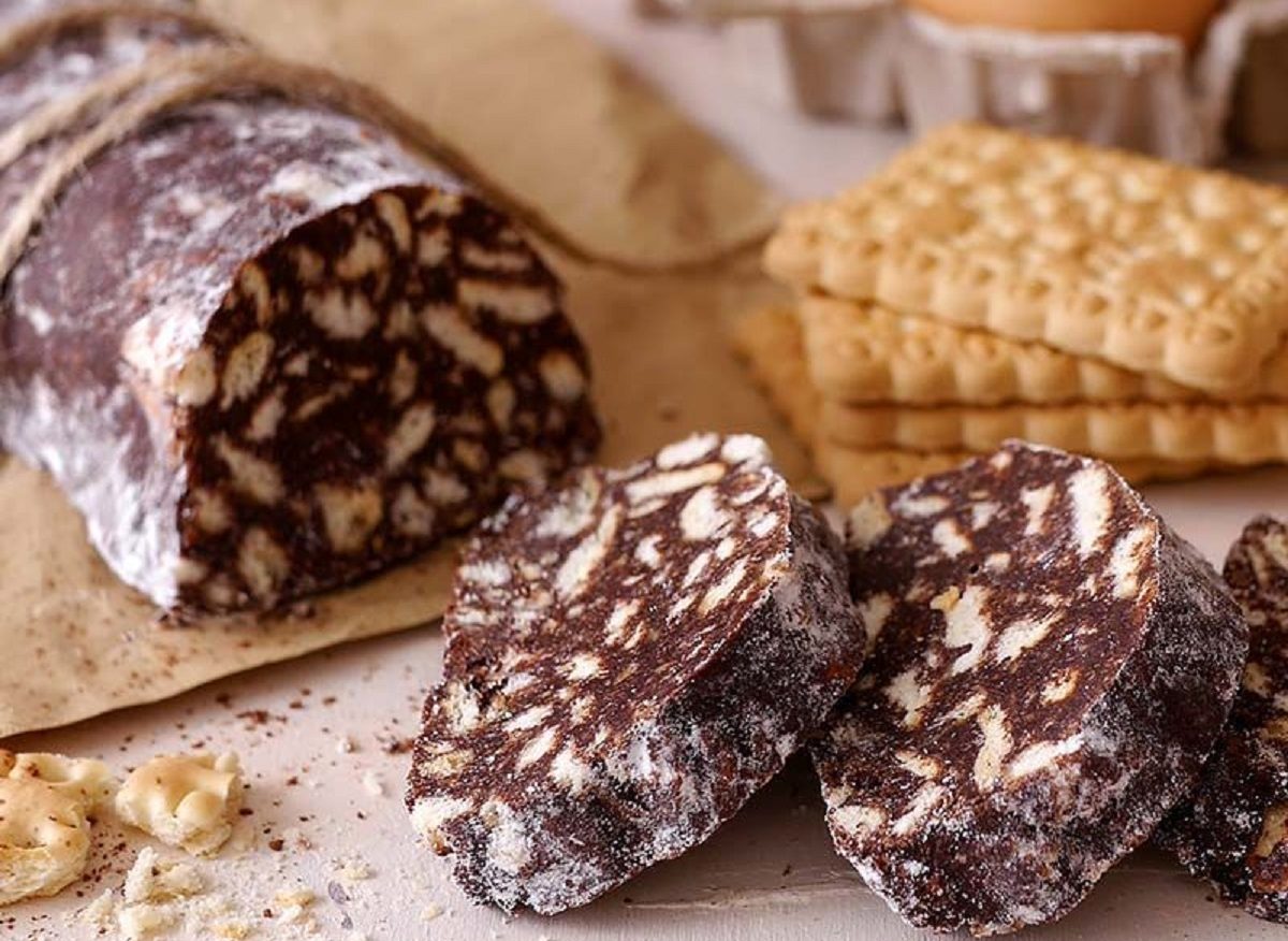 dolci di pasqua senza glutine salame al cioccolato