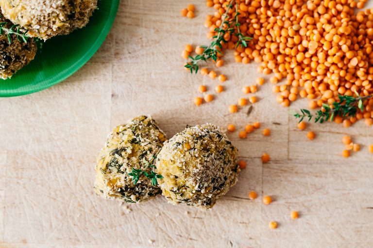 Polpette alle lenticchie e spinaci