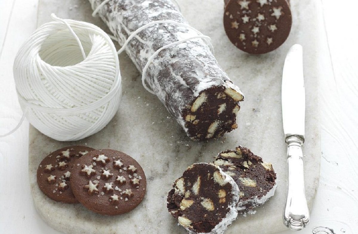 dolci di pasqua senza uova e burro salame al cioccolato