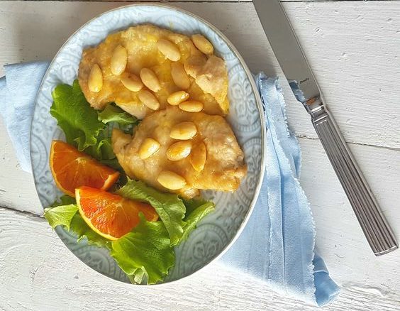 scaloppine di pollo alle mandorle