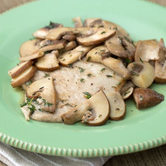 scaloppine latte panna e funghi