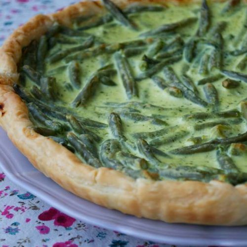 torta fagiolini e pesto