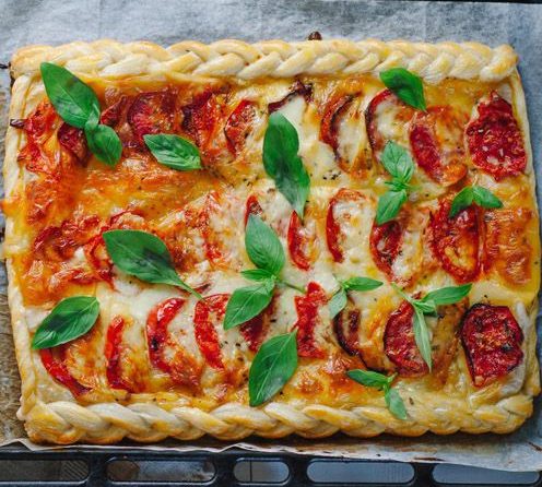 torta pomodoro e mozzarella