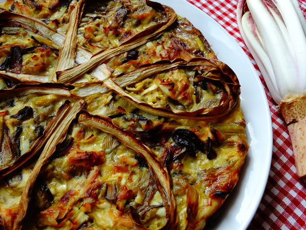 Torta salata con radicchio