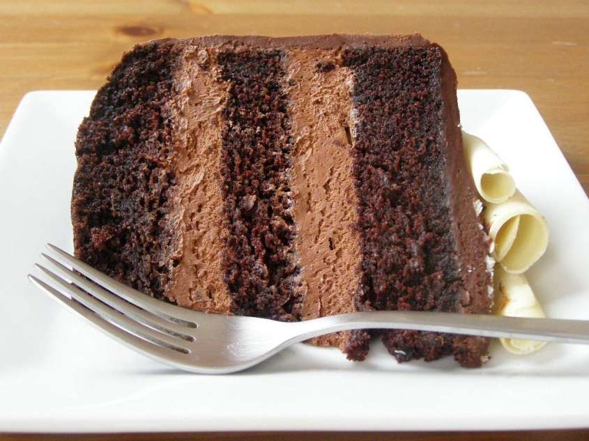 torta al cioccolato con mousse