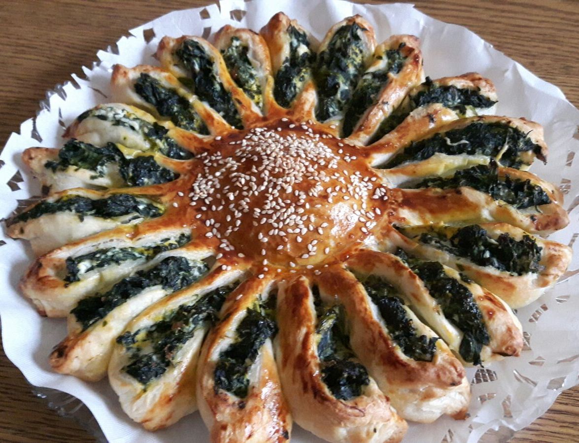 Torta salata a girasole