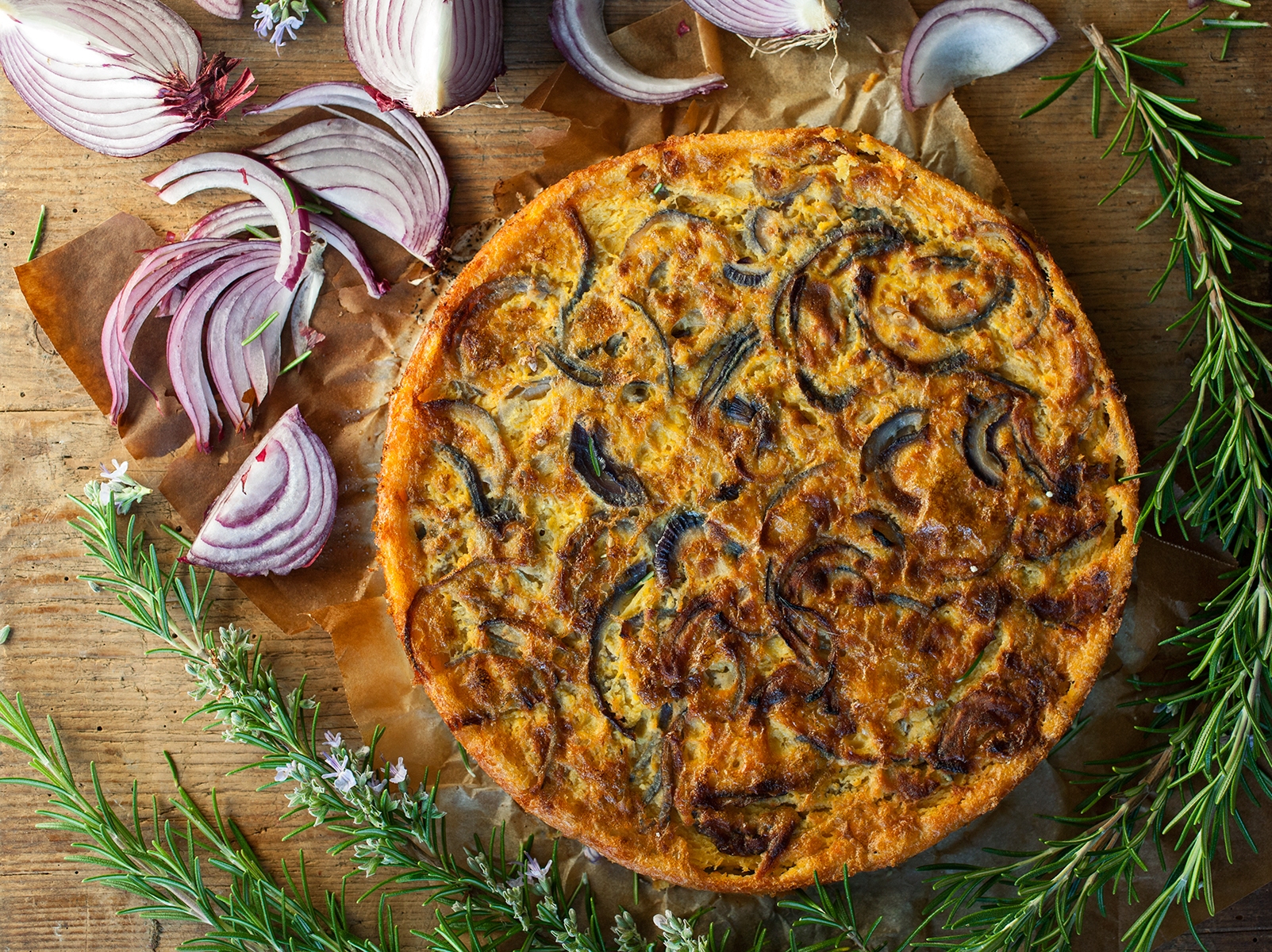 farinata di ceci con verdure