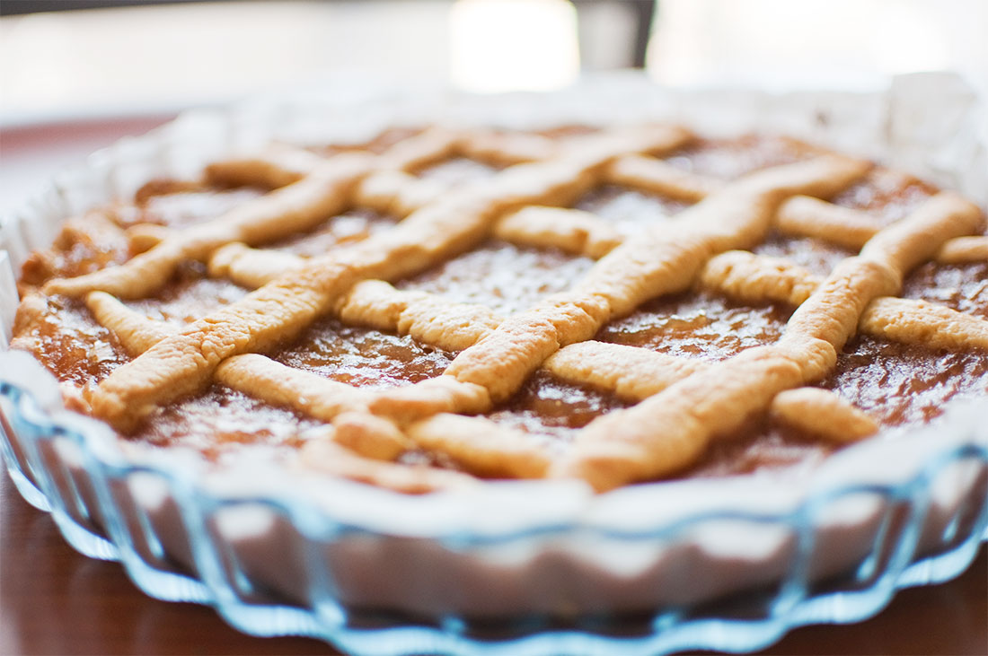 crostata con farina di riso