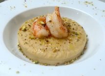 crema di ceci con scampi