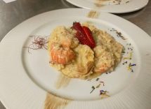 risotto fragole e scampi