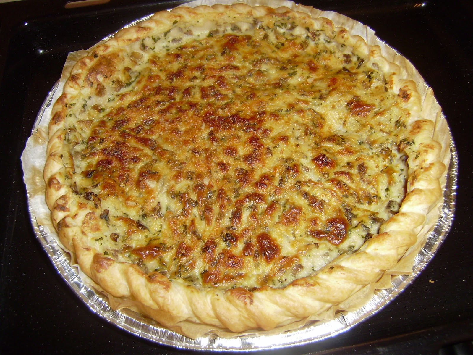 torta rustica funghi e besciamella