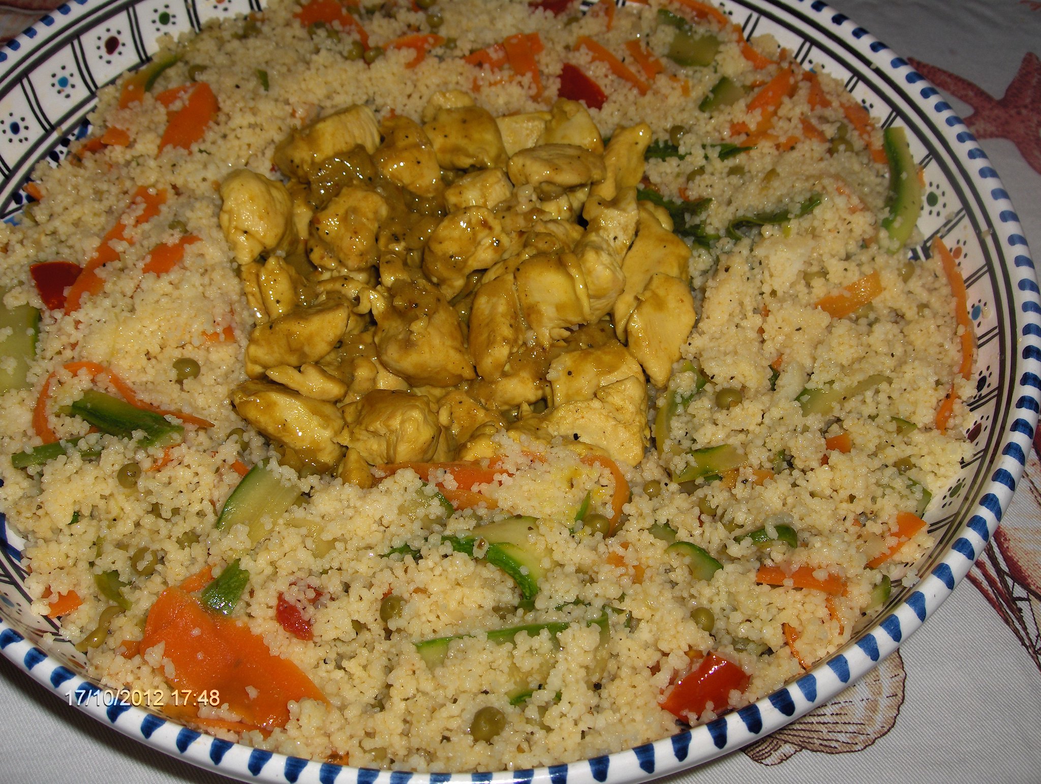 cous cous con pollo e verdure