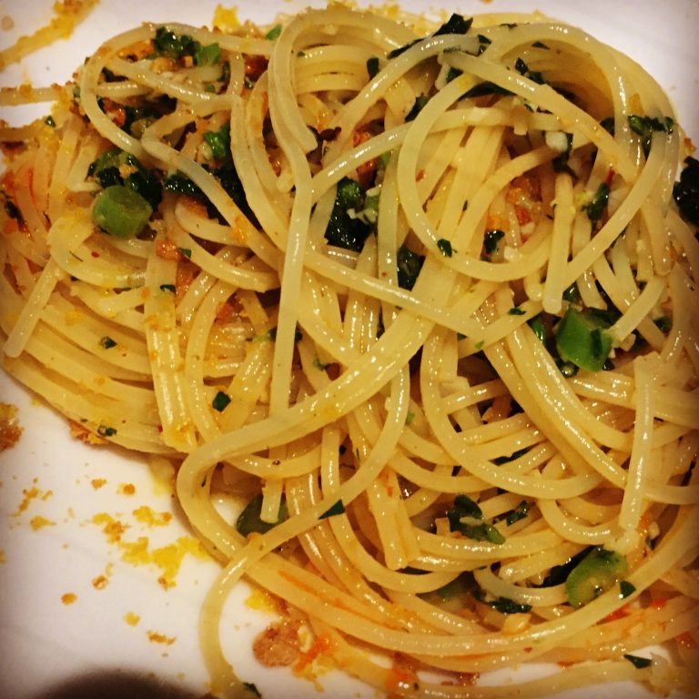 pasta bottarga e carciofi