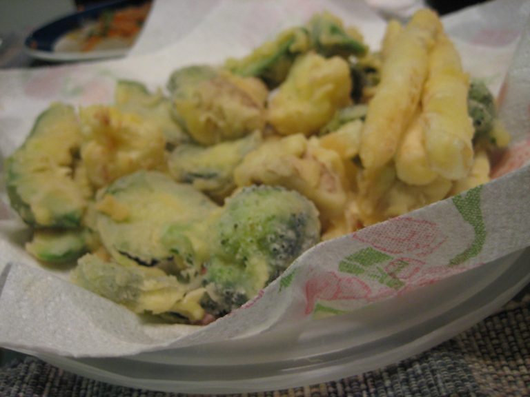 tempura con farina di riso
