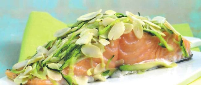 filetto di salmone e mandorle