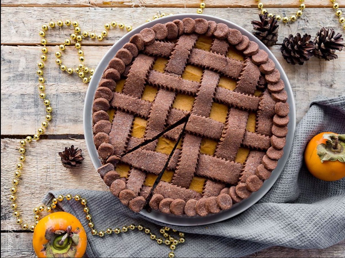 crostata di cachi e nocciol