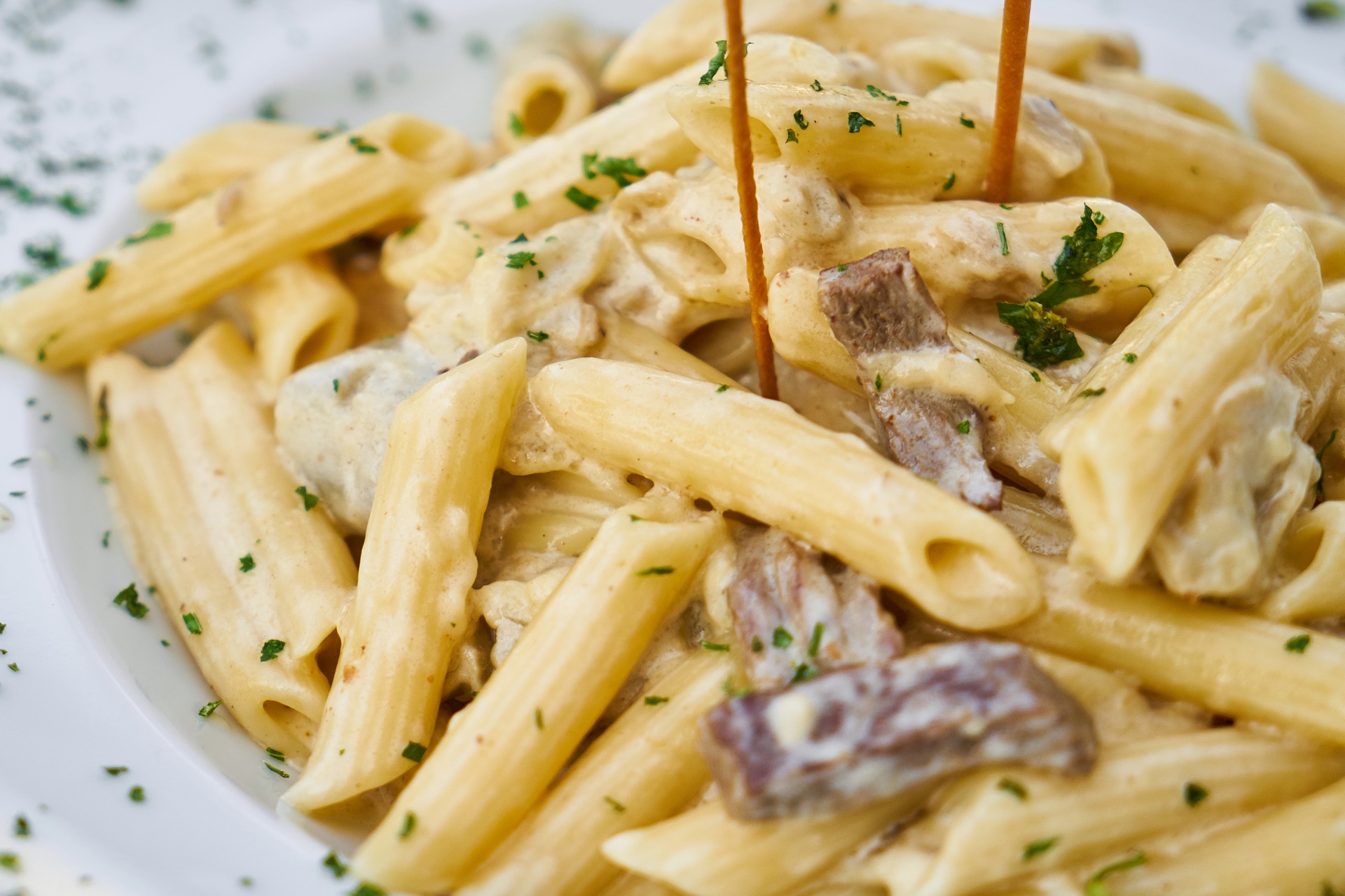 Pasta con castagne e funghi