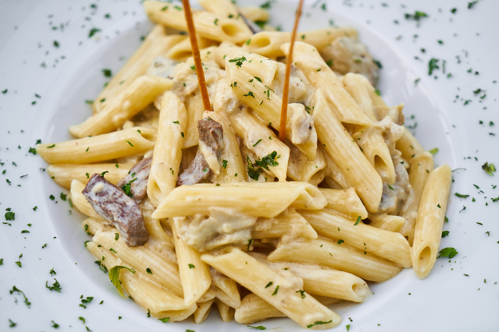 Pasta con castagne e funghi