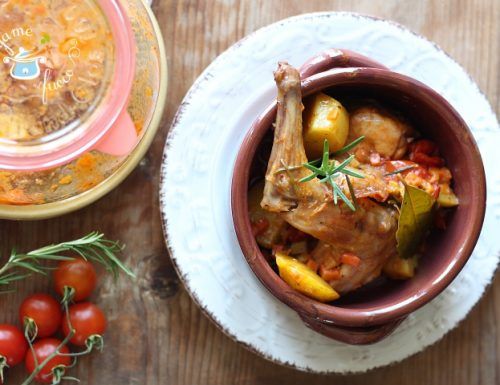 Coniglio alla cacciatora al forno con patate (2)