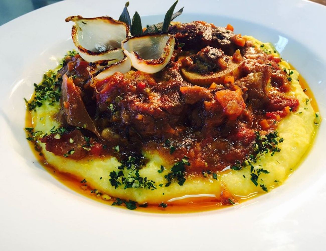 Ossobuco con polenta taragna