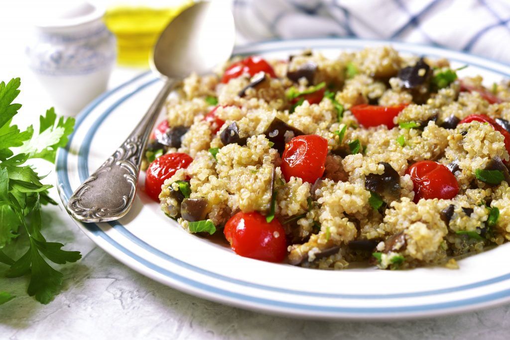 Quinoa con Pomodorini e Melanzane