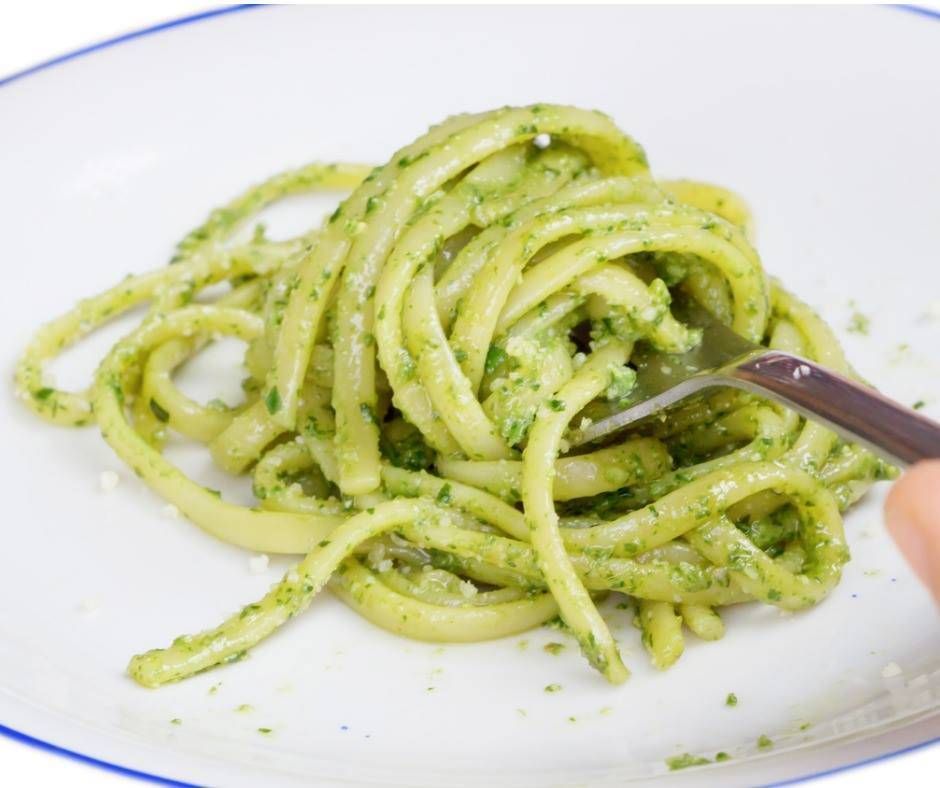 pasta al pesto di rucola