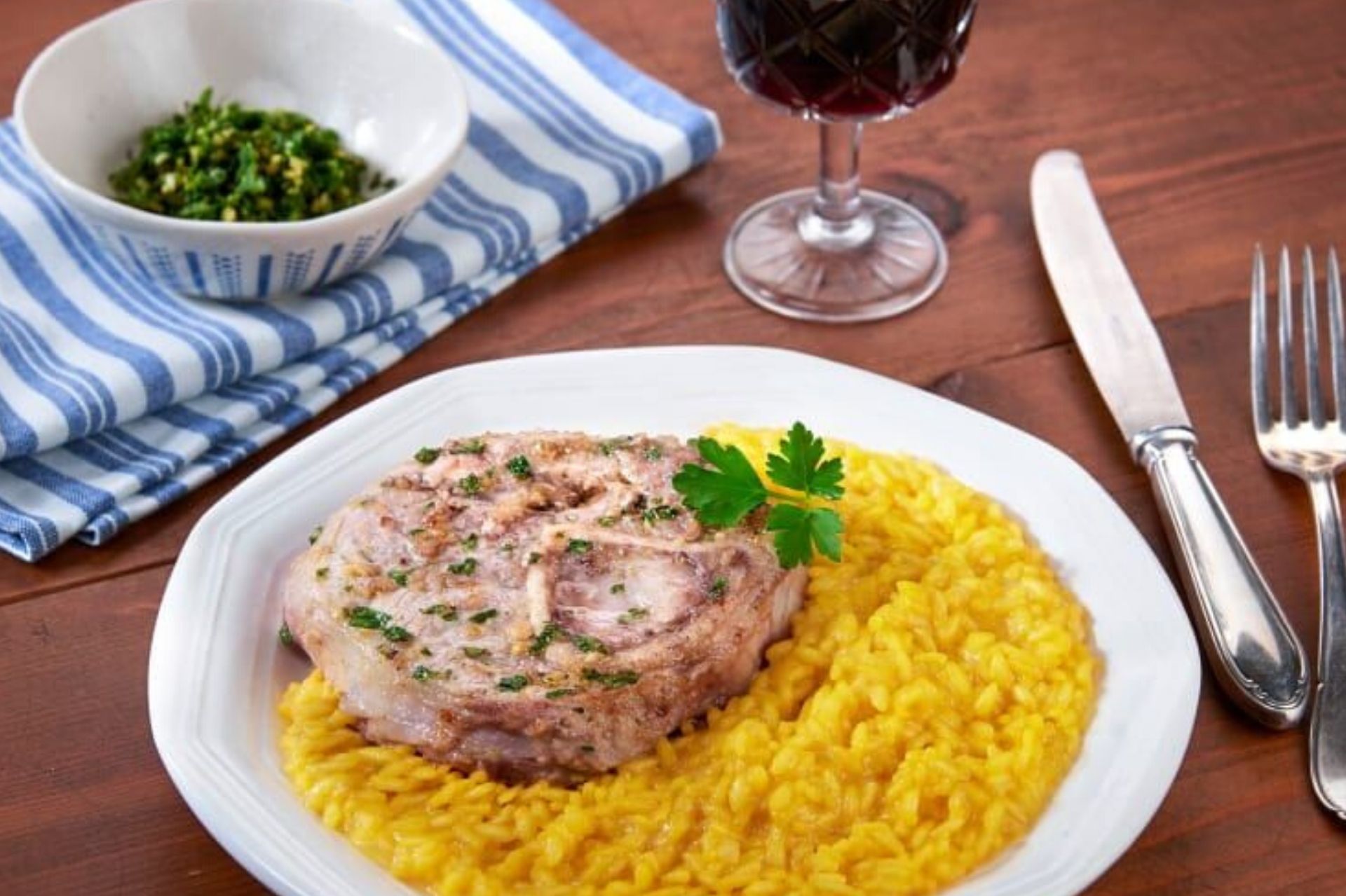 Risotto alla milanese con ossobuco