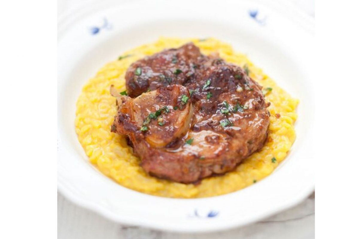 risotto alla milanese e ossobuco