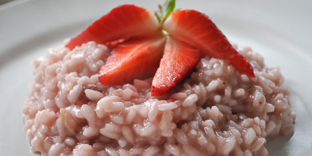 Risotto allo champagne e fragole