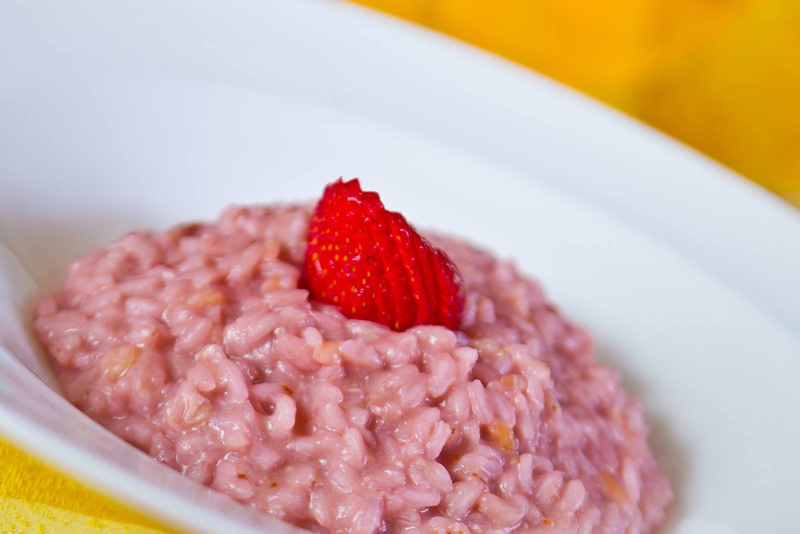 Risotto allo champagne e fragole