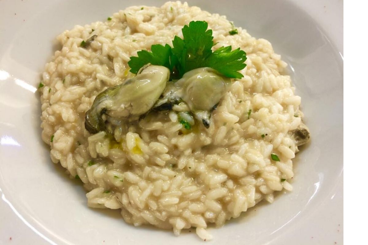 Risotto allo champagne e ostriche