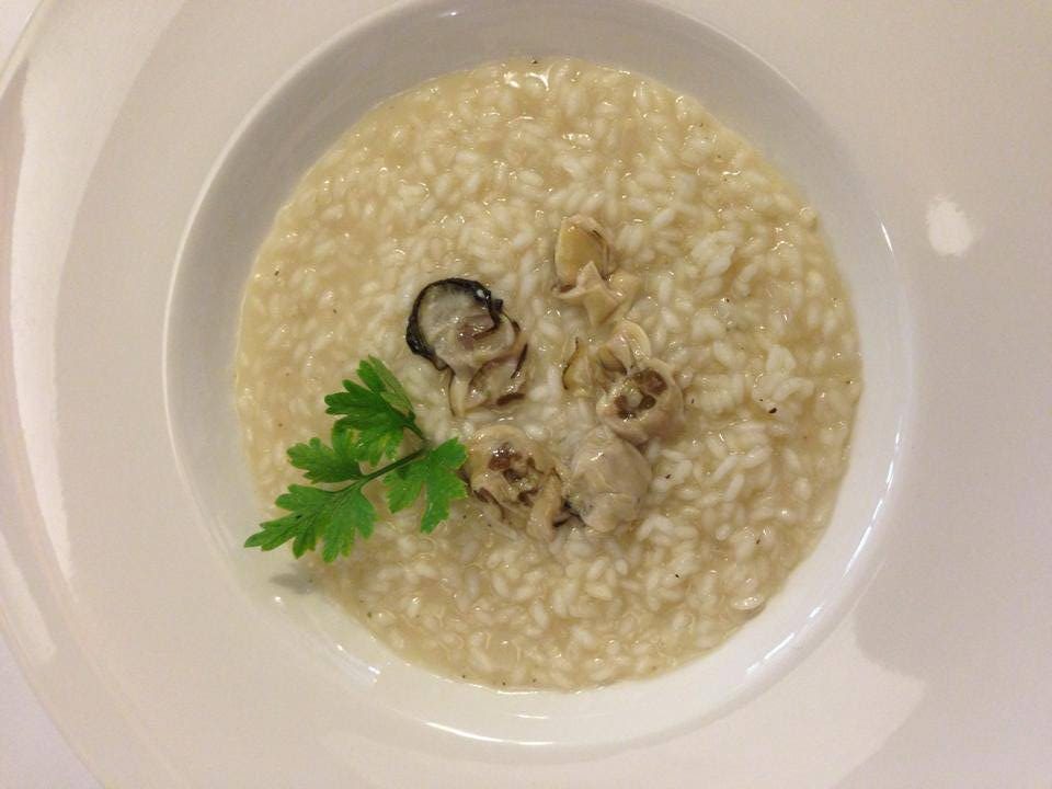 Risotto allo champagne e ostriche