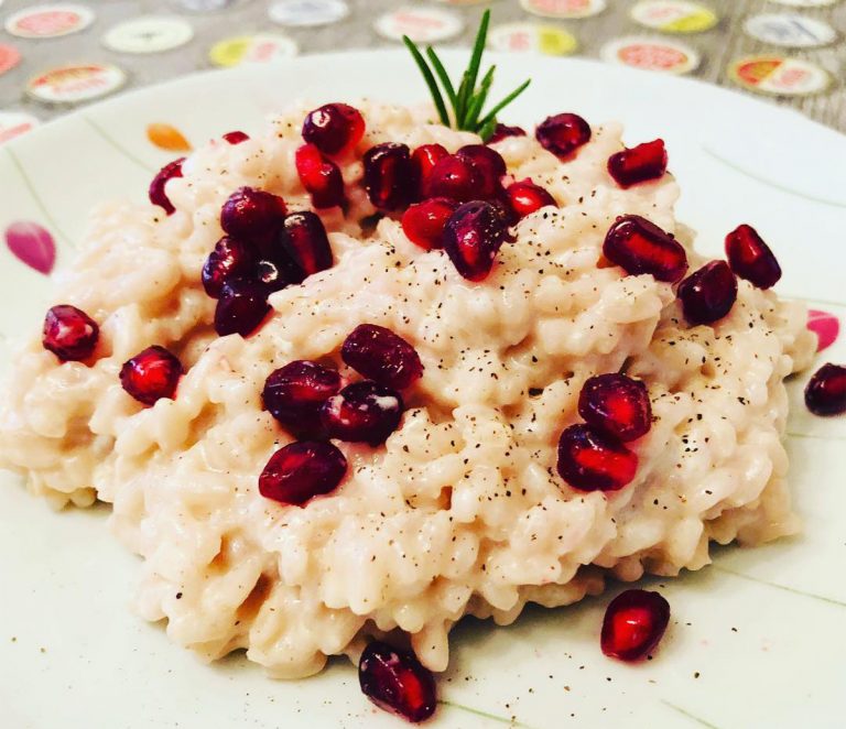 Risotto champagne e melograno