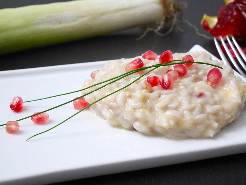 Risotto champagne e melograno