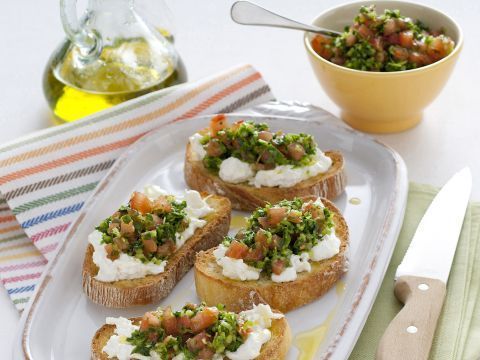 crostini philadelphia e pomodori