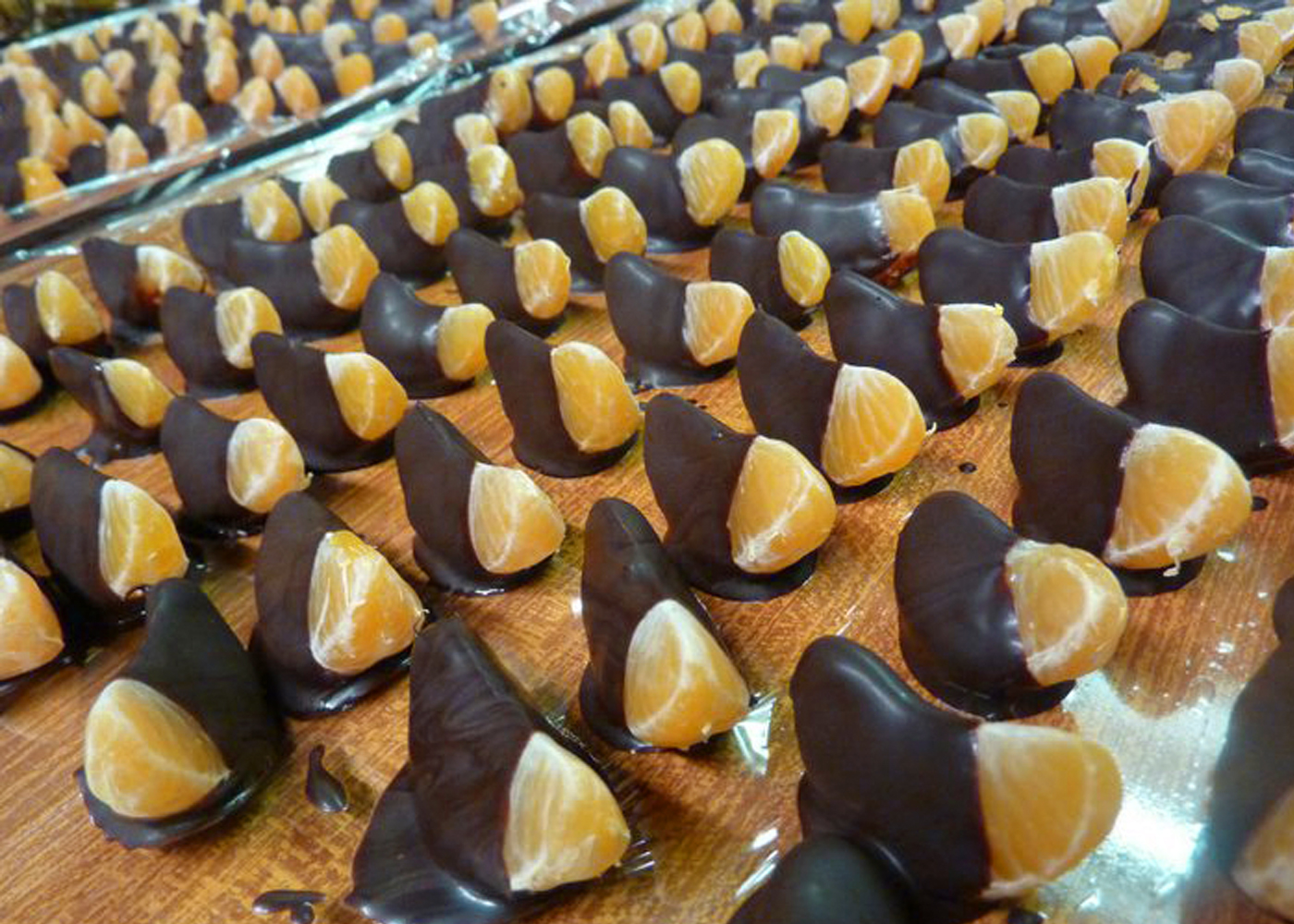 Mandarini al cioccolato fondente