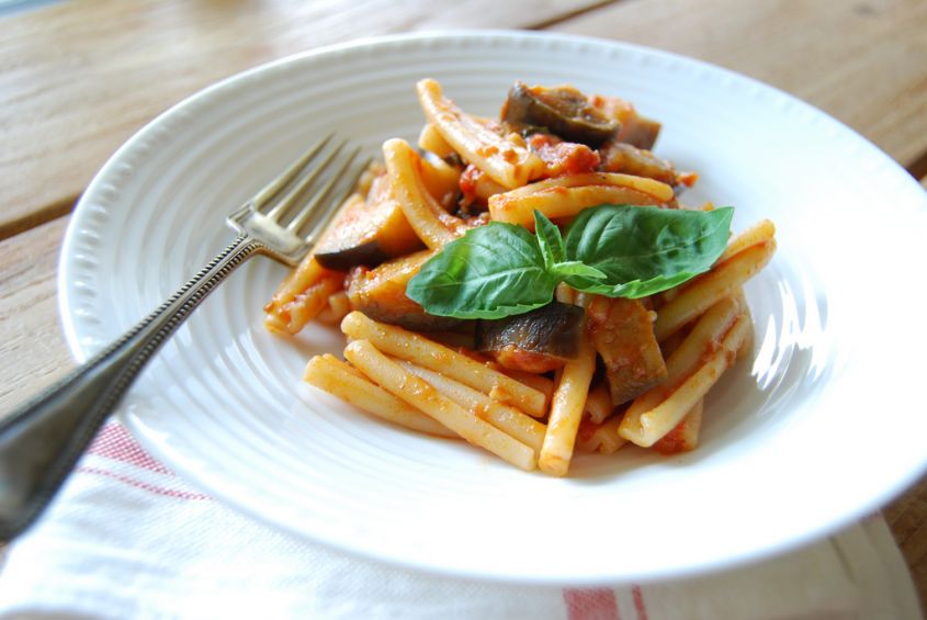 Pasta dietetica con melanzane