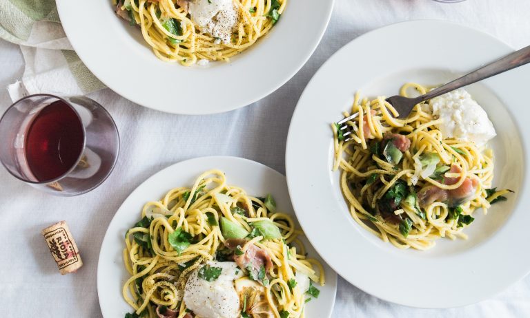 Pasta dietetica con salmone