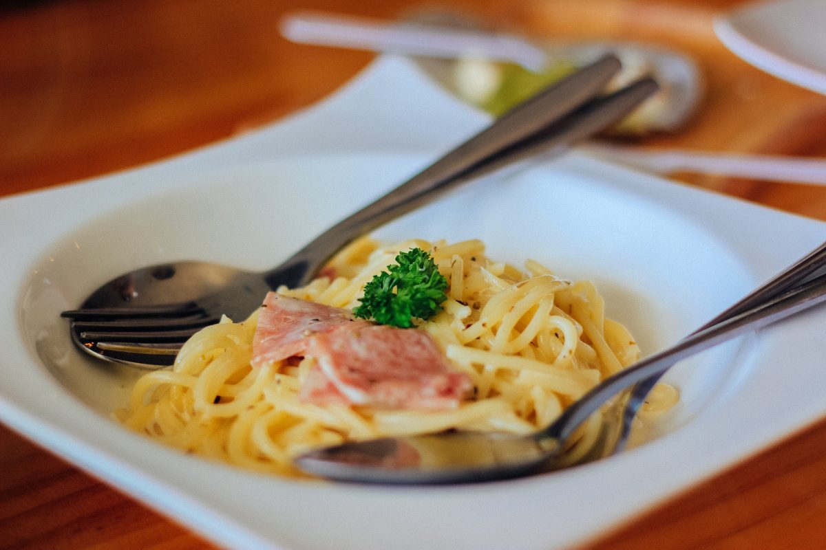 Pasta dietetica con salmone