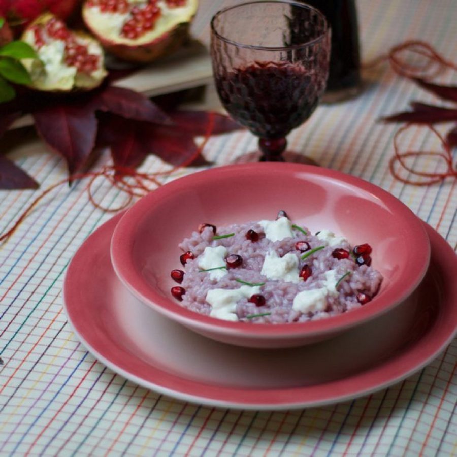 Risotto alla melagrana con Bimby formaggio