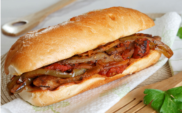 panino con la salsiccia