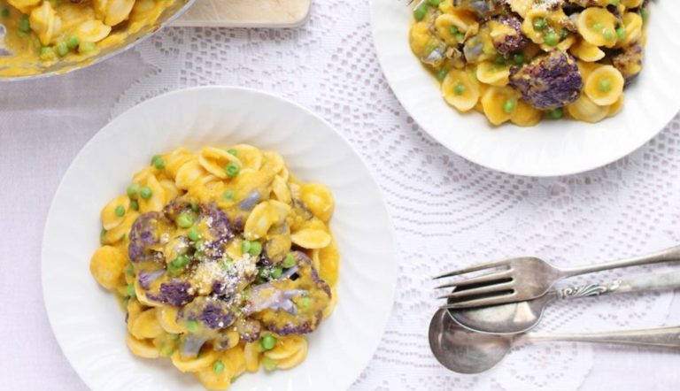 orecchiette con cavolfiore viola