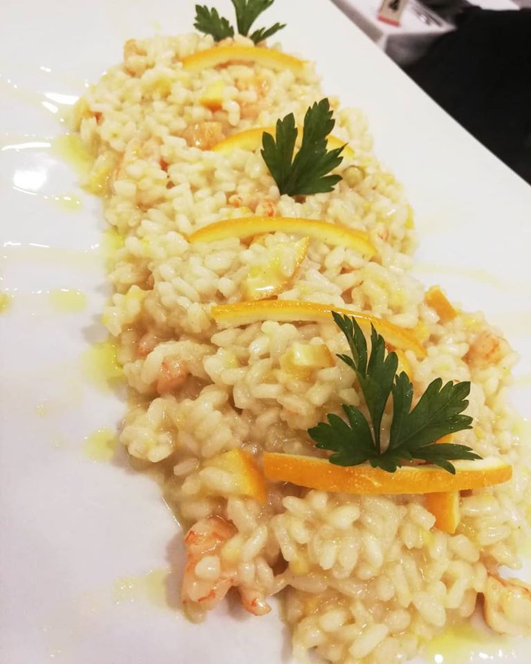 Risotto con gamberi e arancia bimby