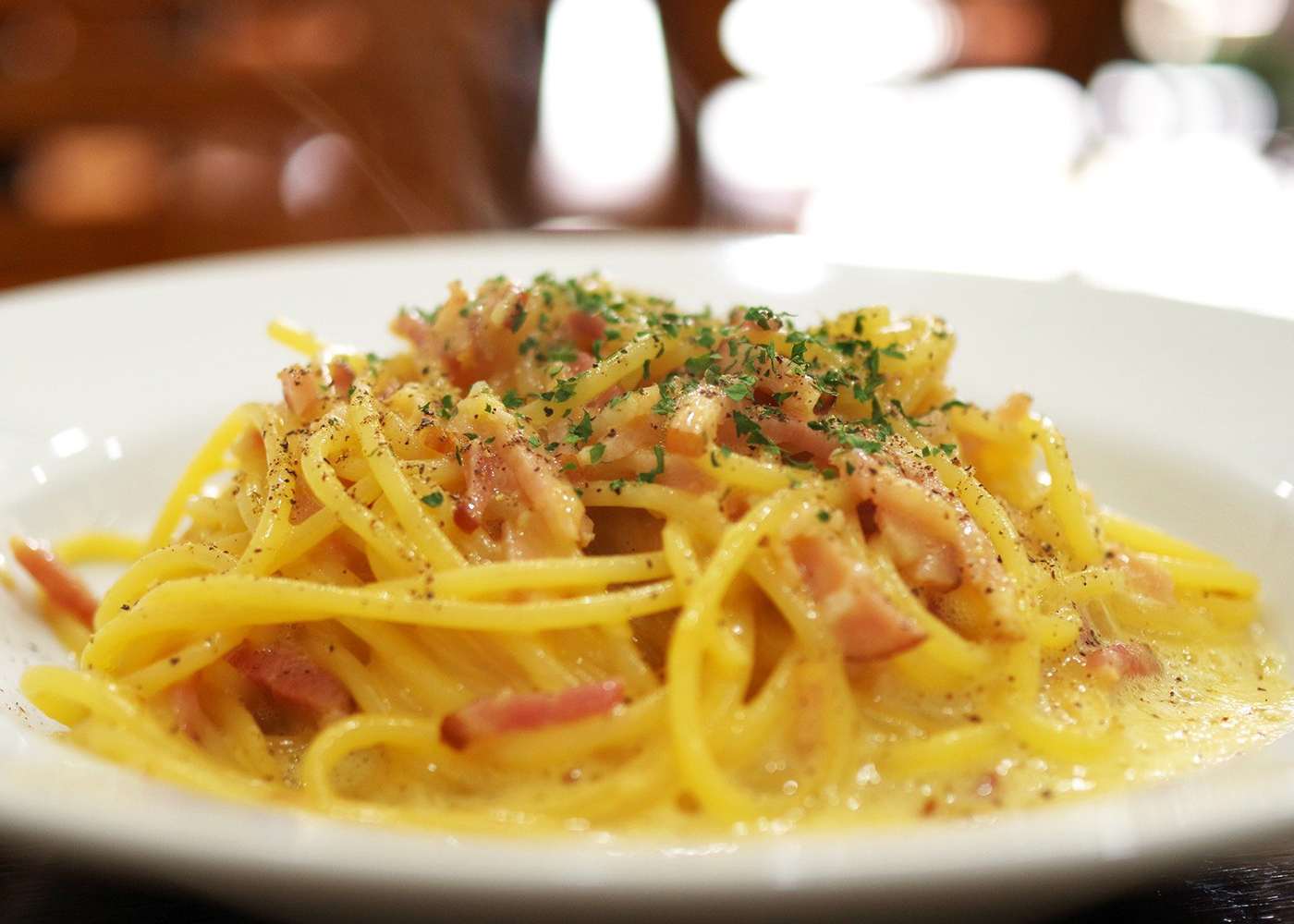 Finta carbonara con zucca