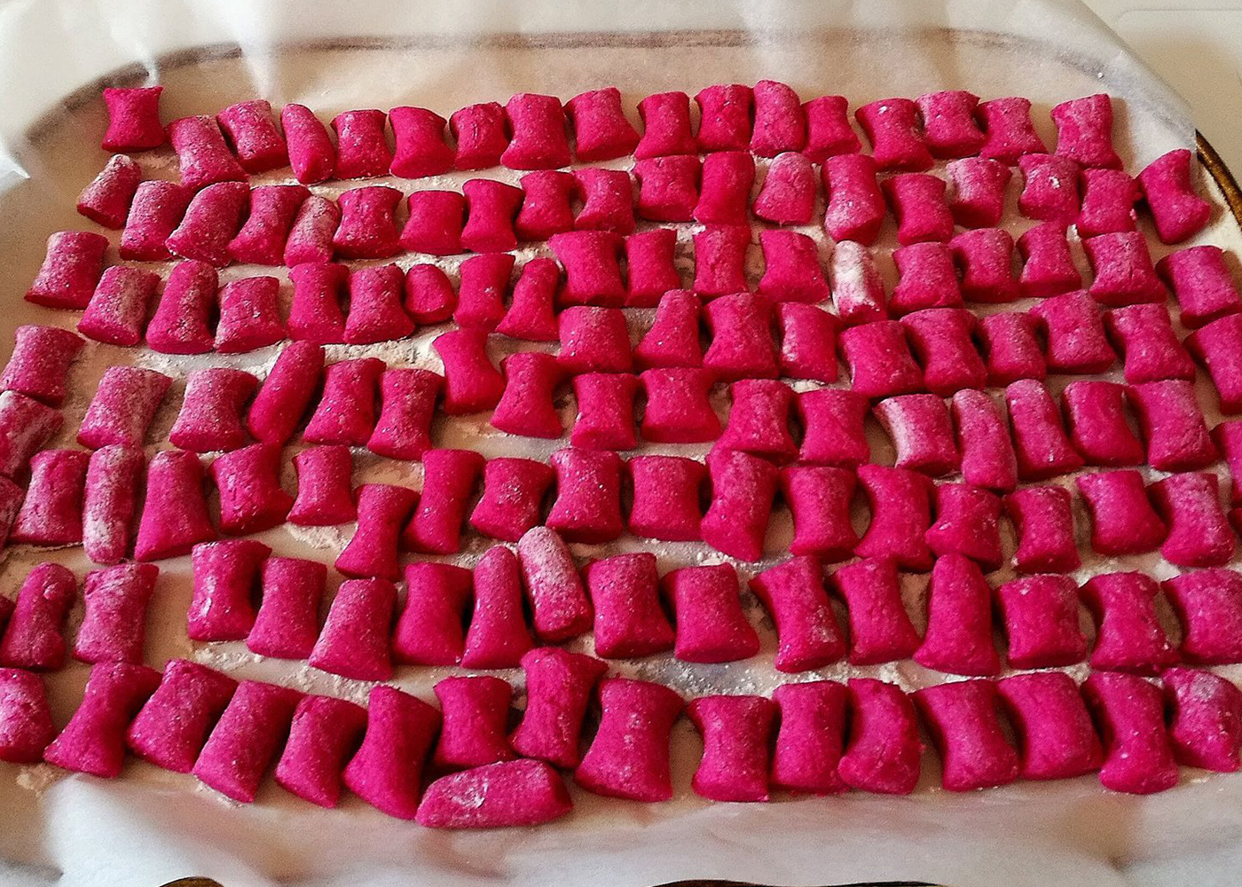 Gnocchi di barbabietola rossa senza patate