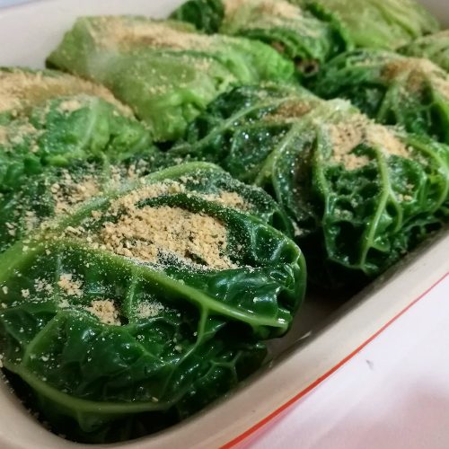 Involtini di verza con carne macinata e pancetta