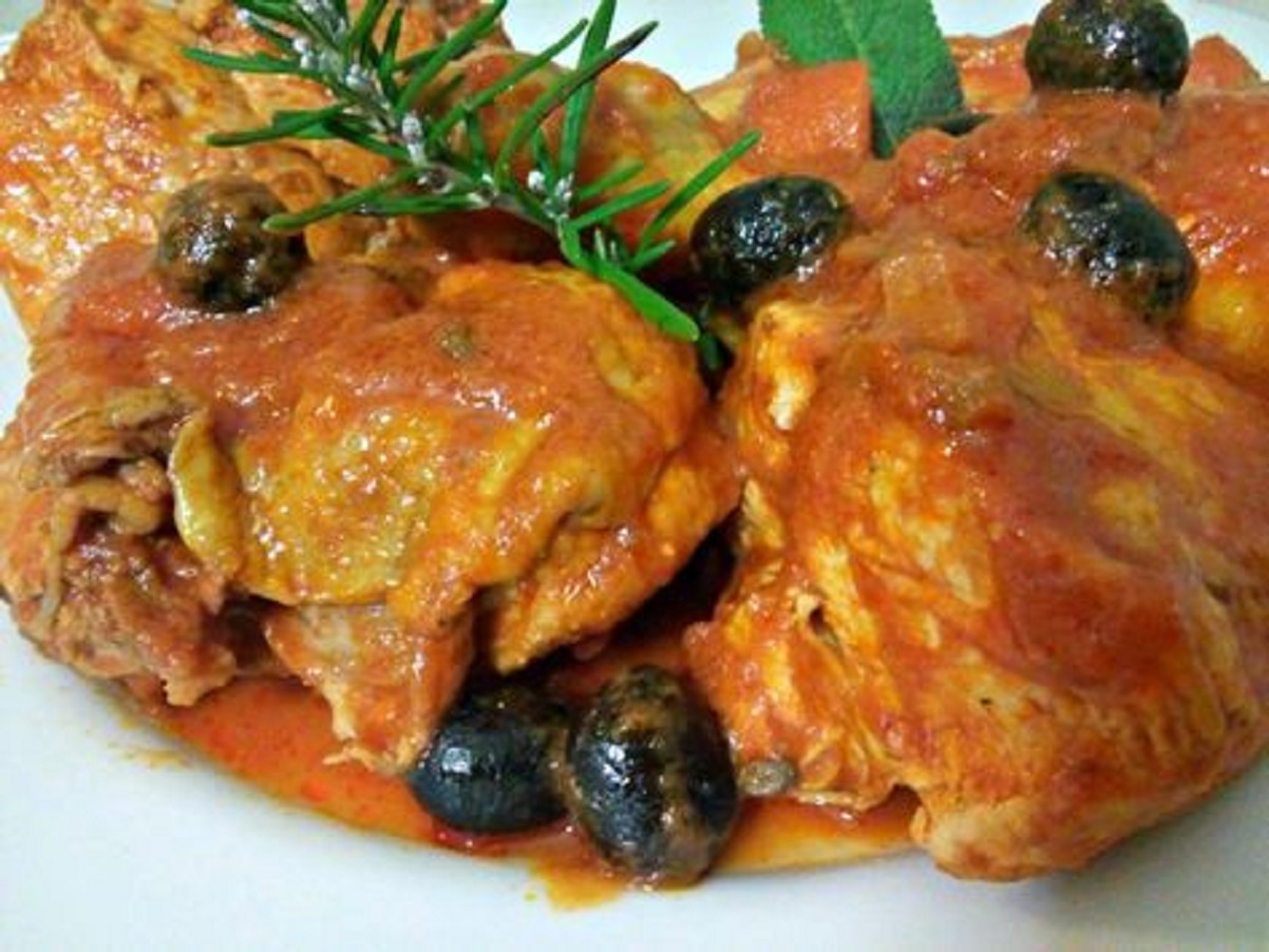 petto di pollo al vino rosso