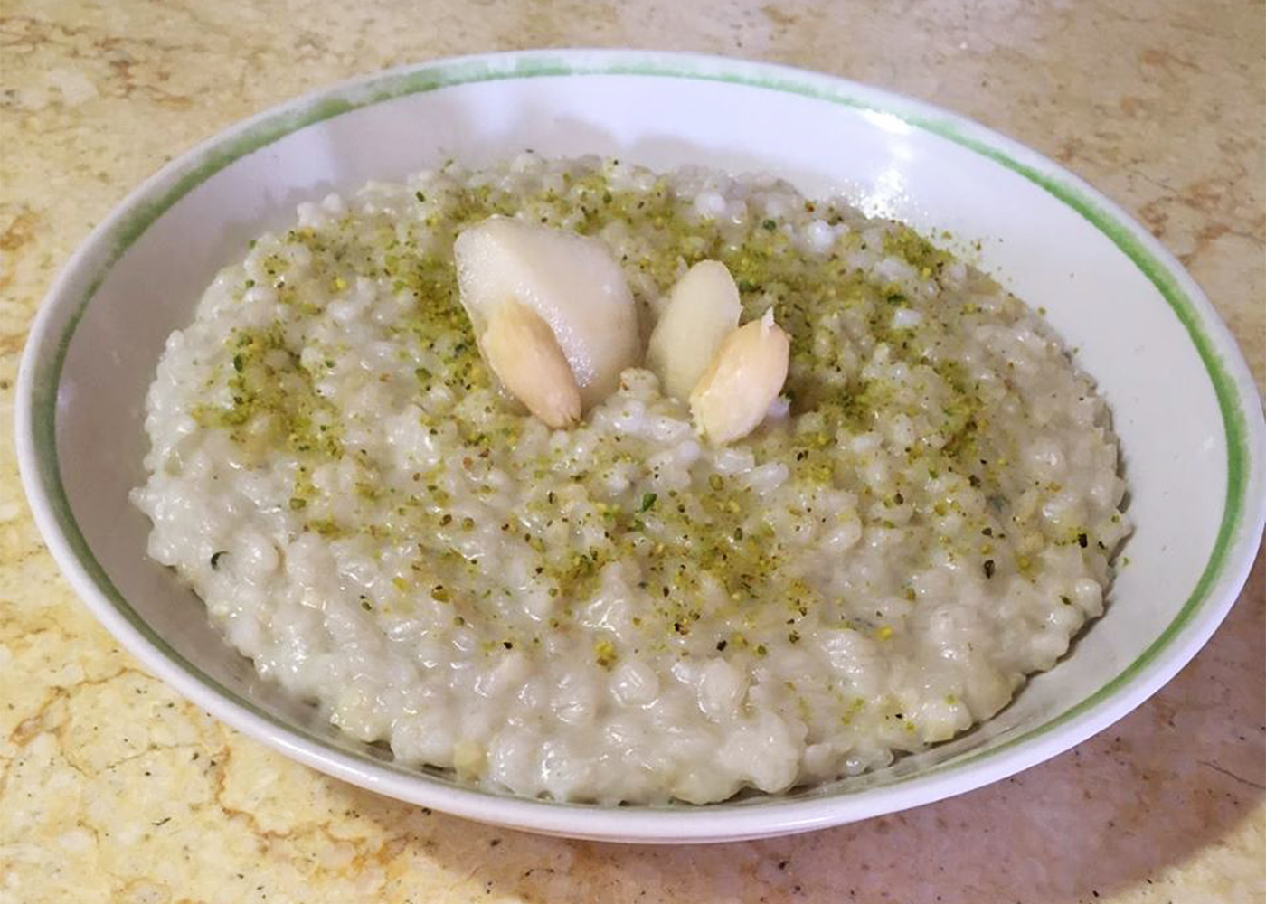 Risotto alle pere e mandorle