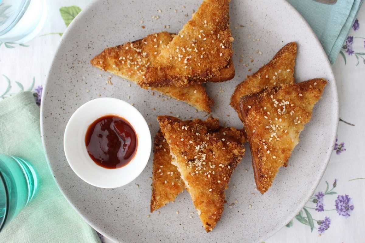 Toast di Gamberi al sesamo