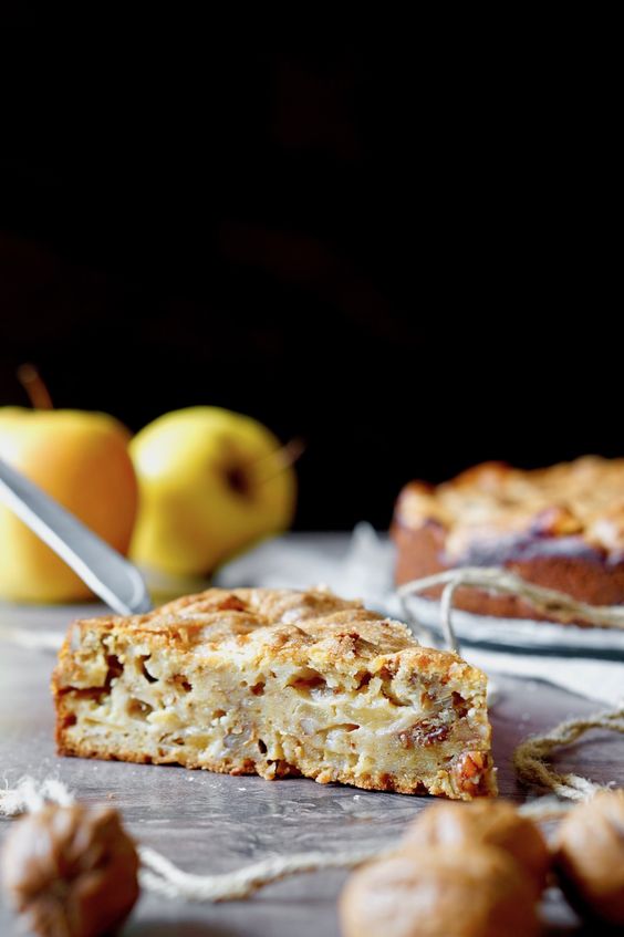 torta mele noci e ricotta